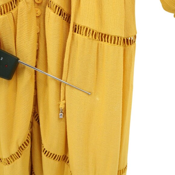 Anthropologie En Elly Sunset Tiered Golden Yellow Maxi Dress S - Picture 7 of 10